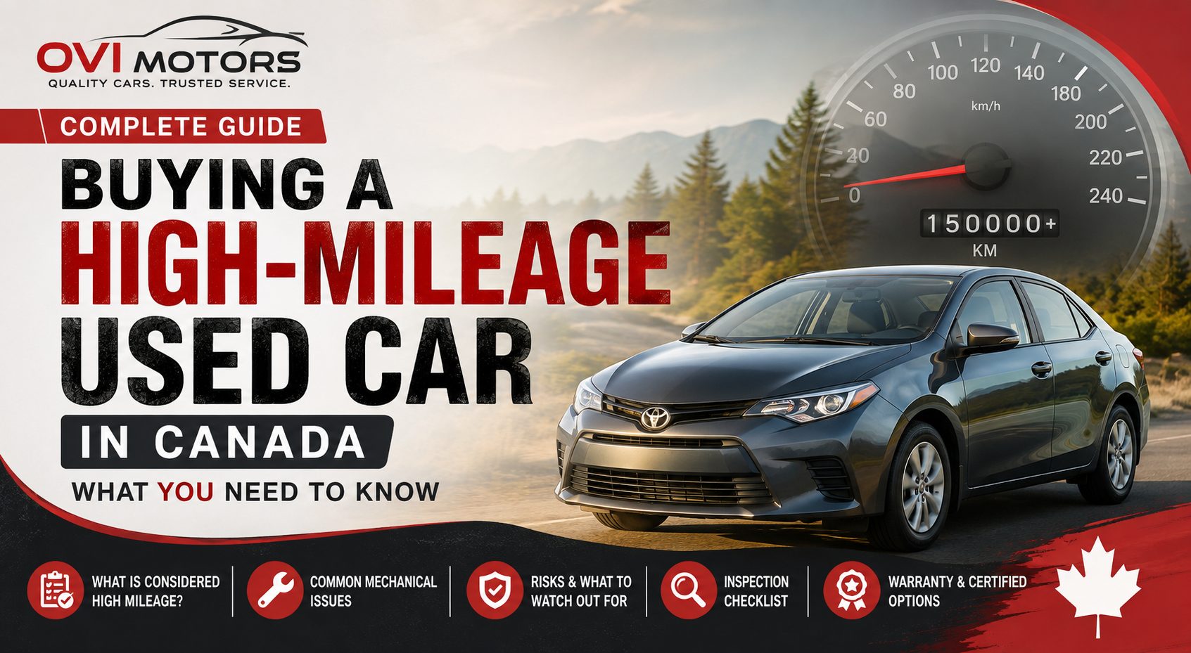 Buying a high-mileage used car in Canada