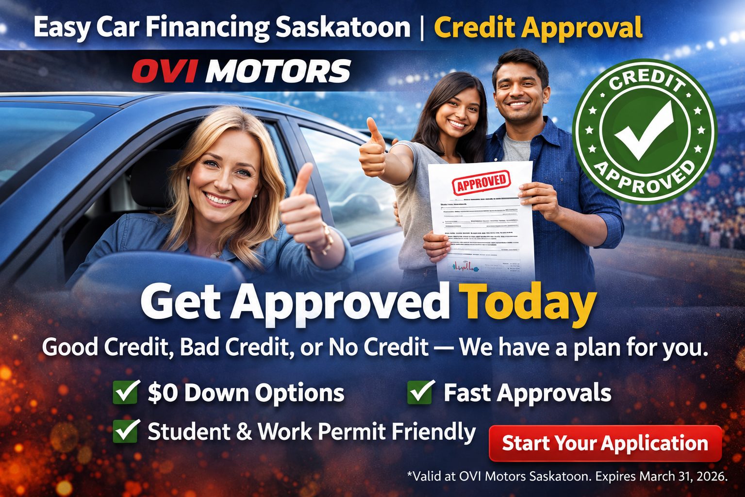 Easy Car Financing Saskatoon | Credit Approval | Ovimotors